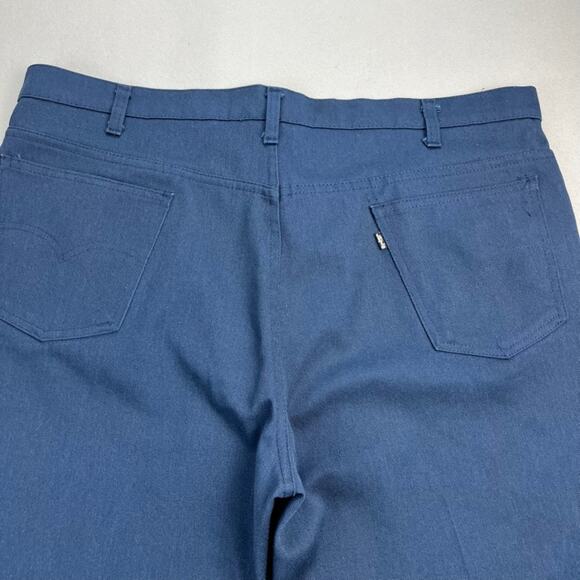 Vintage Levis Sta-Prest Pants Mens 42 Navy Blue Chino Straight Leg Slacks 80s - Picture 5 of 16